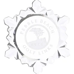 Pebble Beach Golf Links Etched Snowflake Ornament