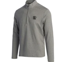 Pebble Beach Men's 3-Stripes Heather 1/4 Zip By Adidas