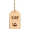 Pebble Beach Outfitters Leather Luggage Tag By Freshwater Designs