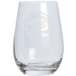 Pebble Beach Pin Flag Scene Stemless Wine Glass