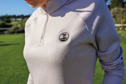 Pebble Beach Women's 1/4 Zip Knit Pullover By Adidas