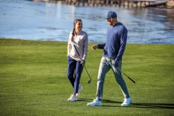 Pebble Beach Women's 1/4 Zip Knit Pullover By Adidas